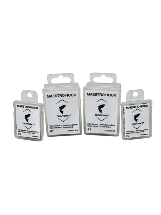Troutdrift Maestro Hooks #1 and #2 - 100 pack