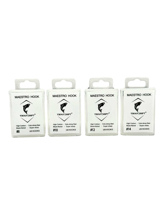 Troutdrift Maestro Hooks 8/10/12/14 - 100 pack