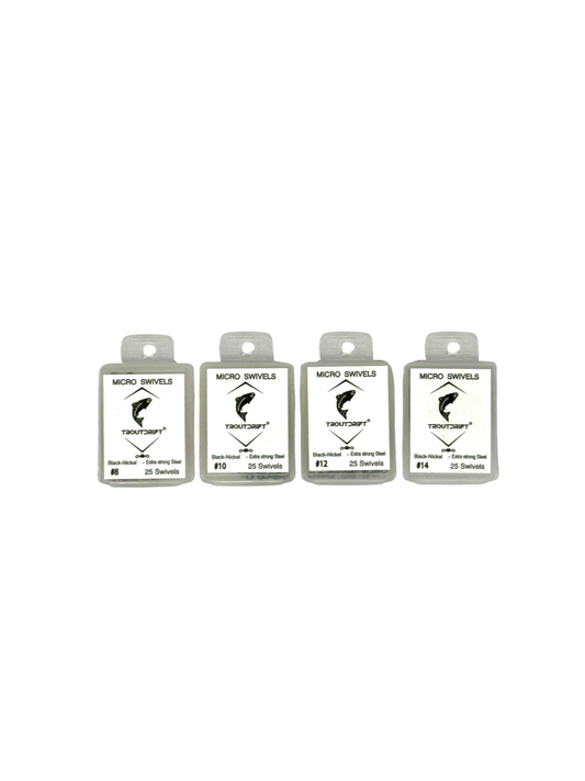 Troutdrift Micro Swivels Multiple Sizes Available- 25 pack