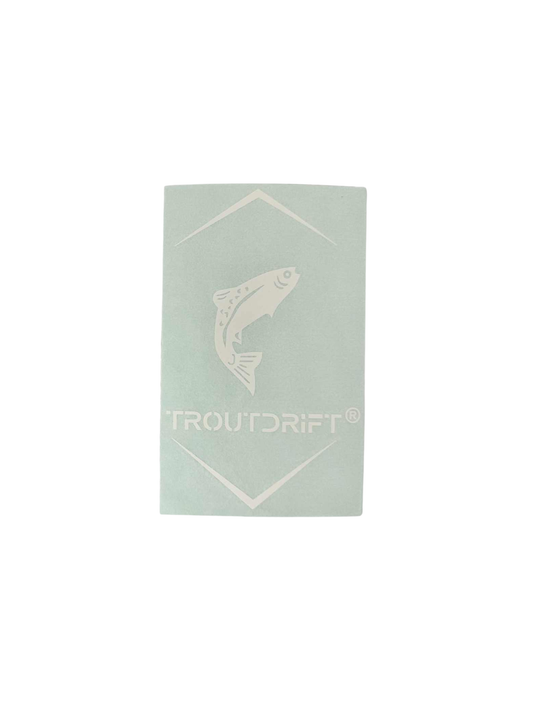 Troutdrift Vehicle Decal - White